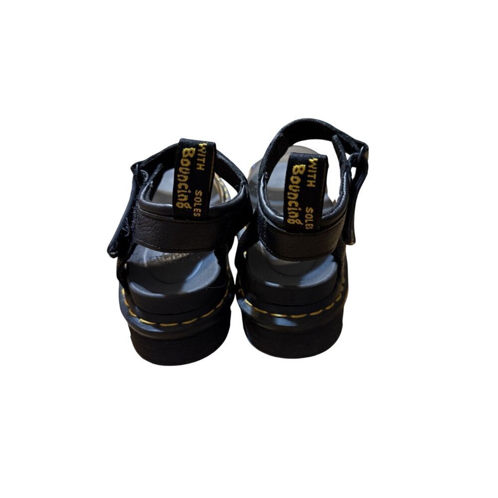 Dr. Martens Blaire Jelly Glitter Strappy Sandals Black Silver Platform size 7 - Picture 3 of 7